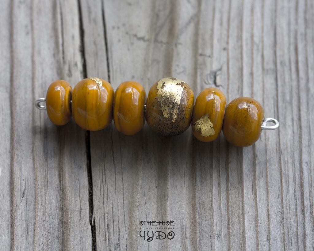 Бусины лэмпворк: набор для колье, браслета и др. украшений