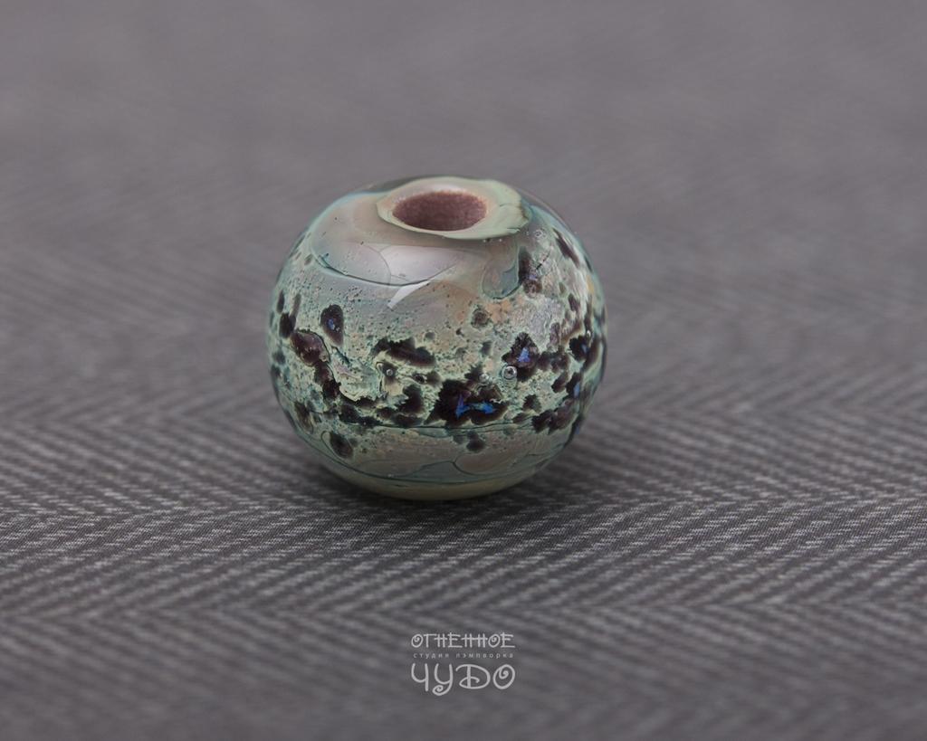 Бусина лэмпворк «Зимнее озеро»