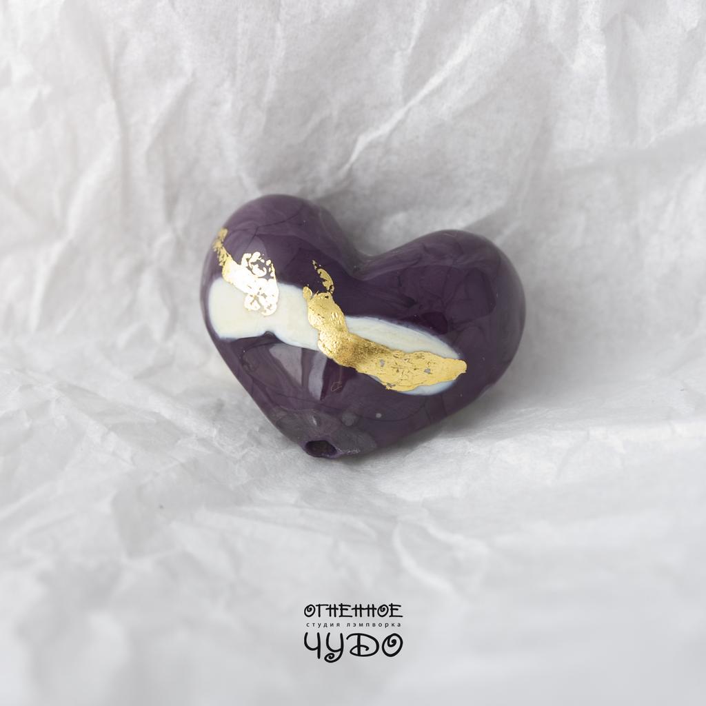 Бусина лэмпворк «Сердечко»