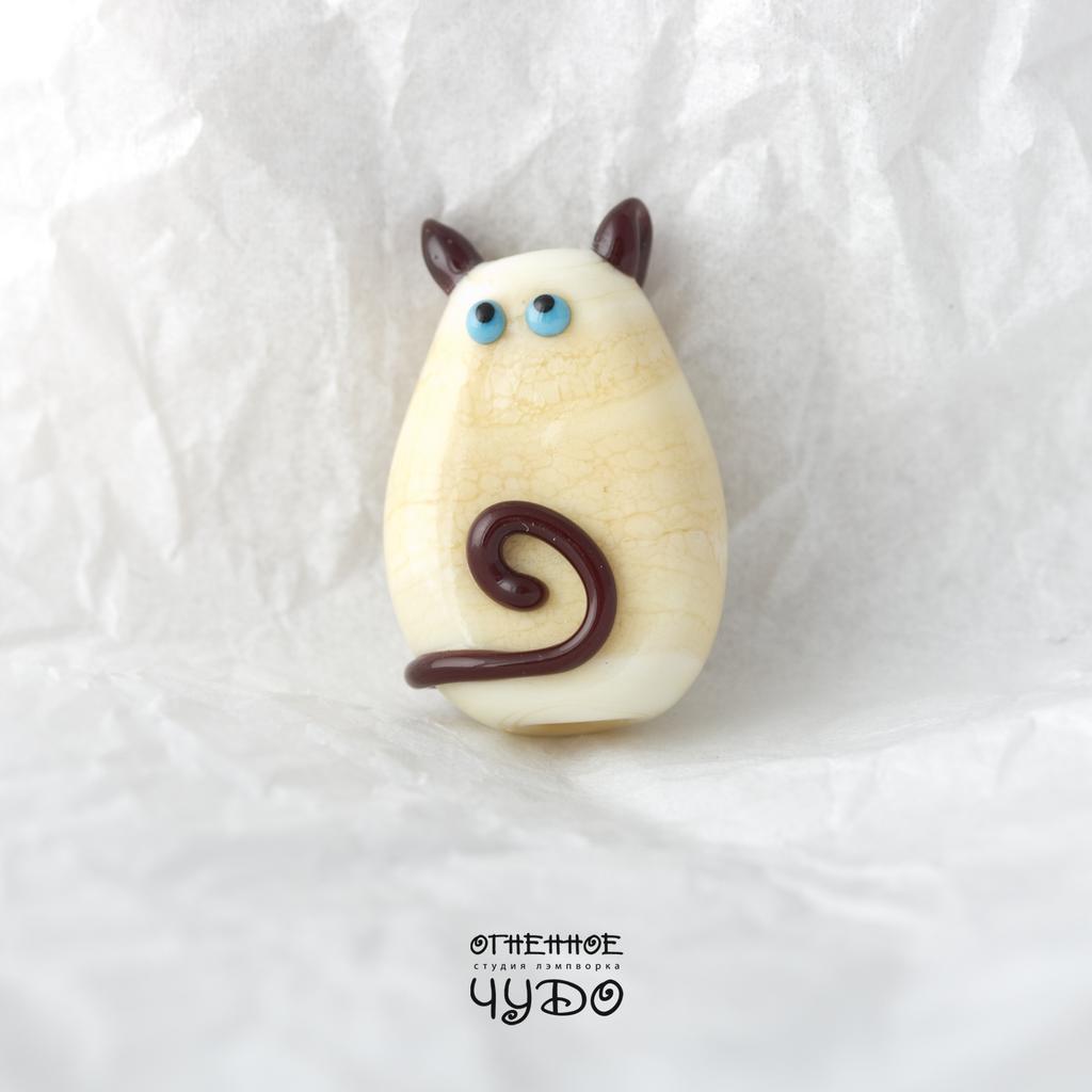 Бусина лэмпворк «Котик»_Олин кот