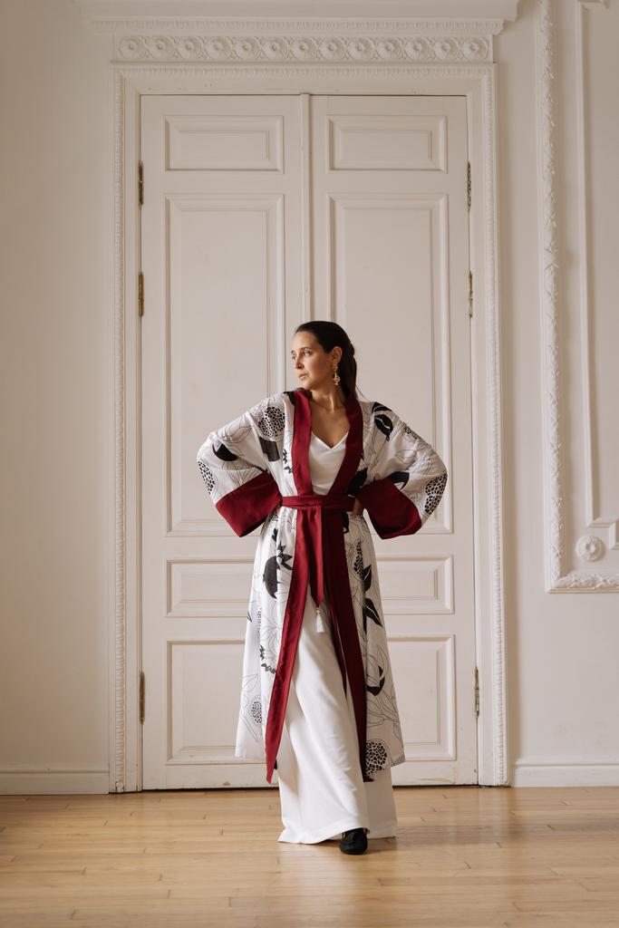 Летнее кимоно «Гранатовый сад»