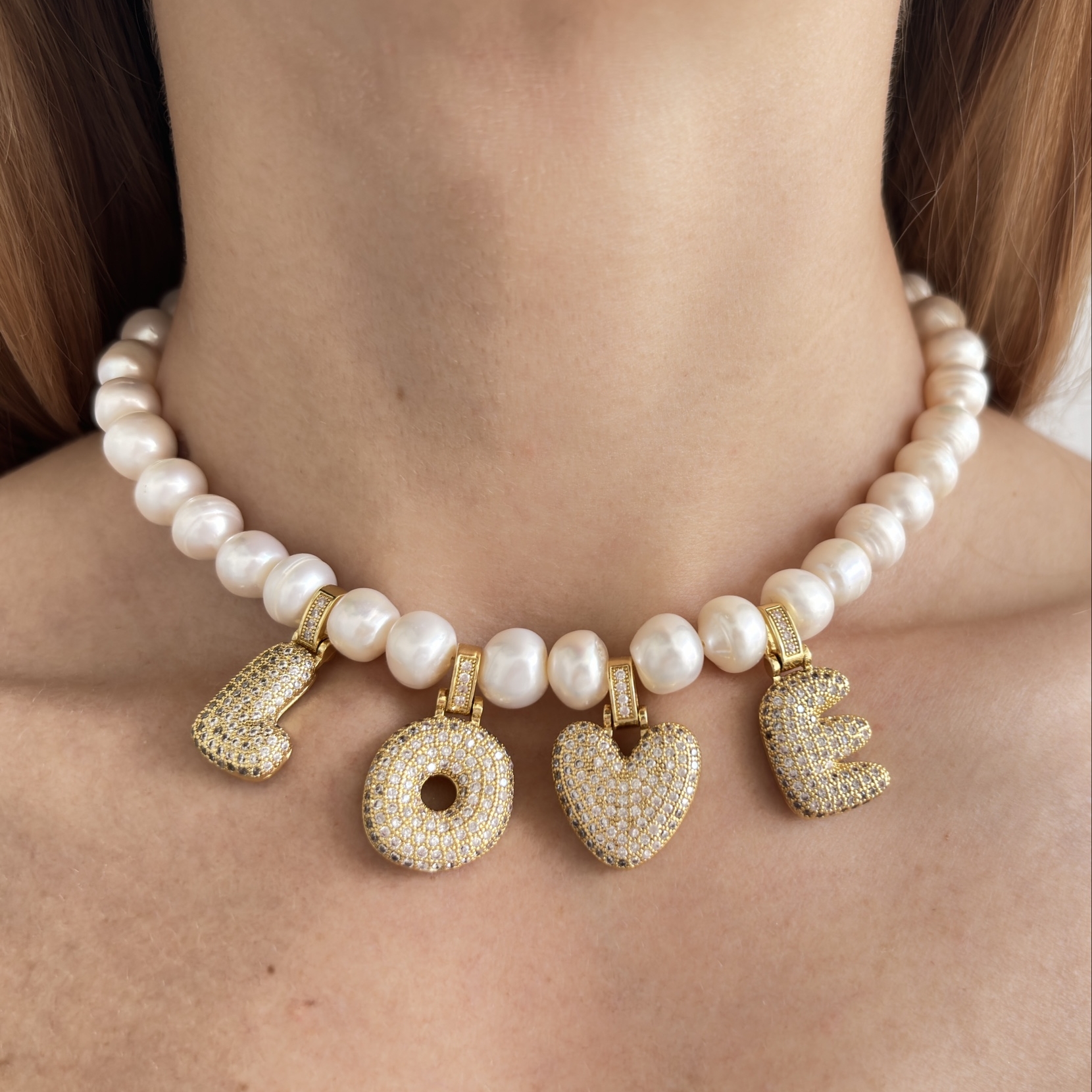 колье из натурального жемчуга