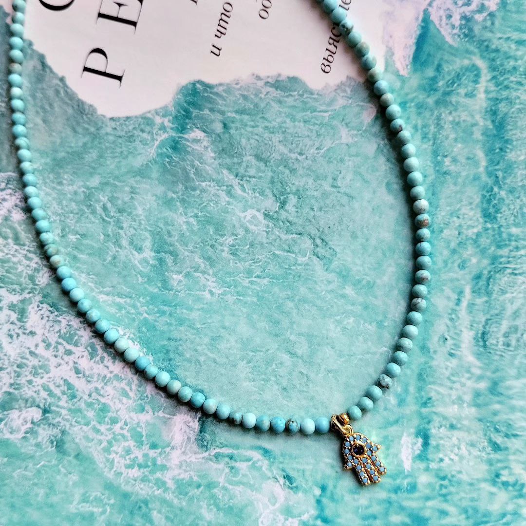 чокер из бирюзы