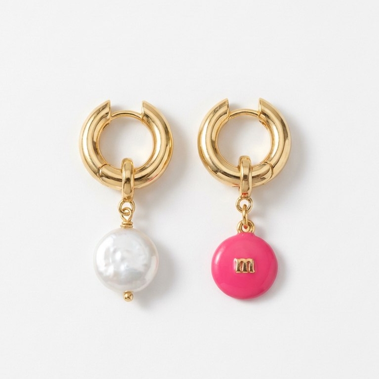 Серьги M&M pink + pearl