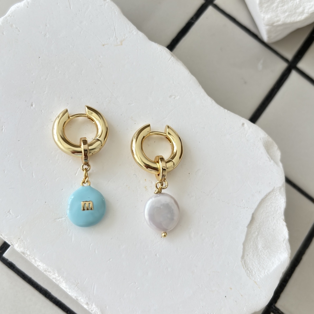 серьги с натуральным жемчугом