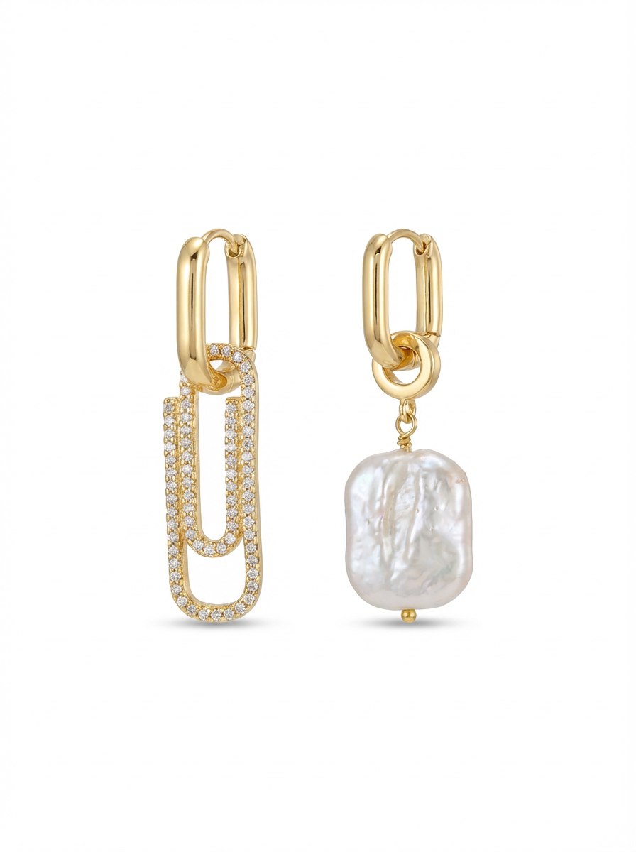 Серьги gold SKREPKA+pearl