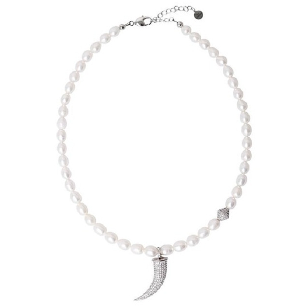 КОЛЬЕ FANG silver