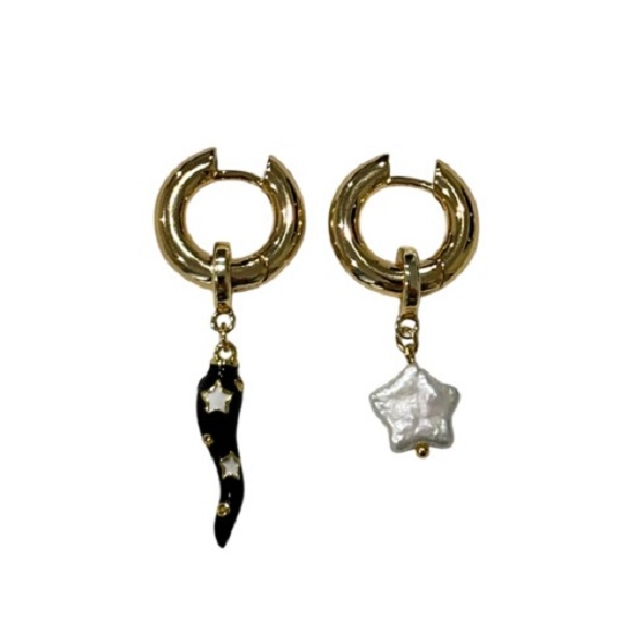 Серьги black PEPPER+STAR