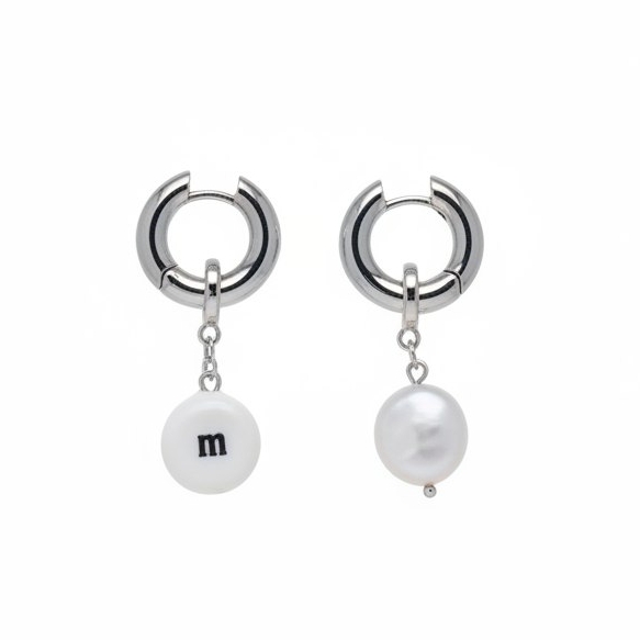 Серьги M&M white + pearl
