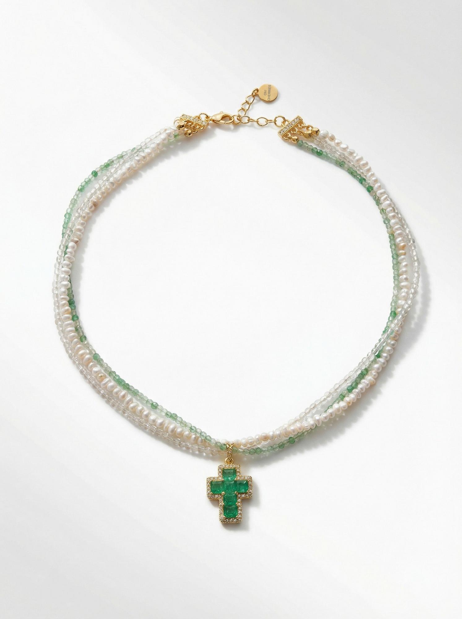 Колье I belive 2 green