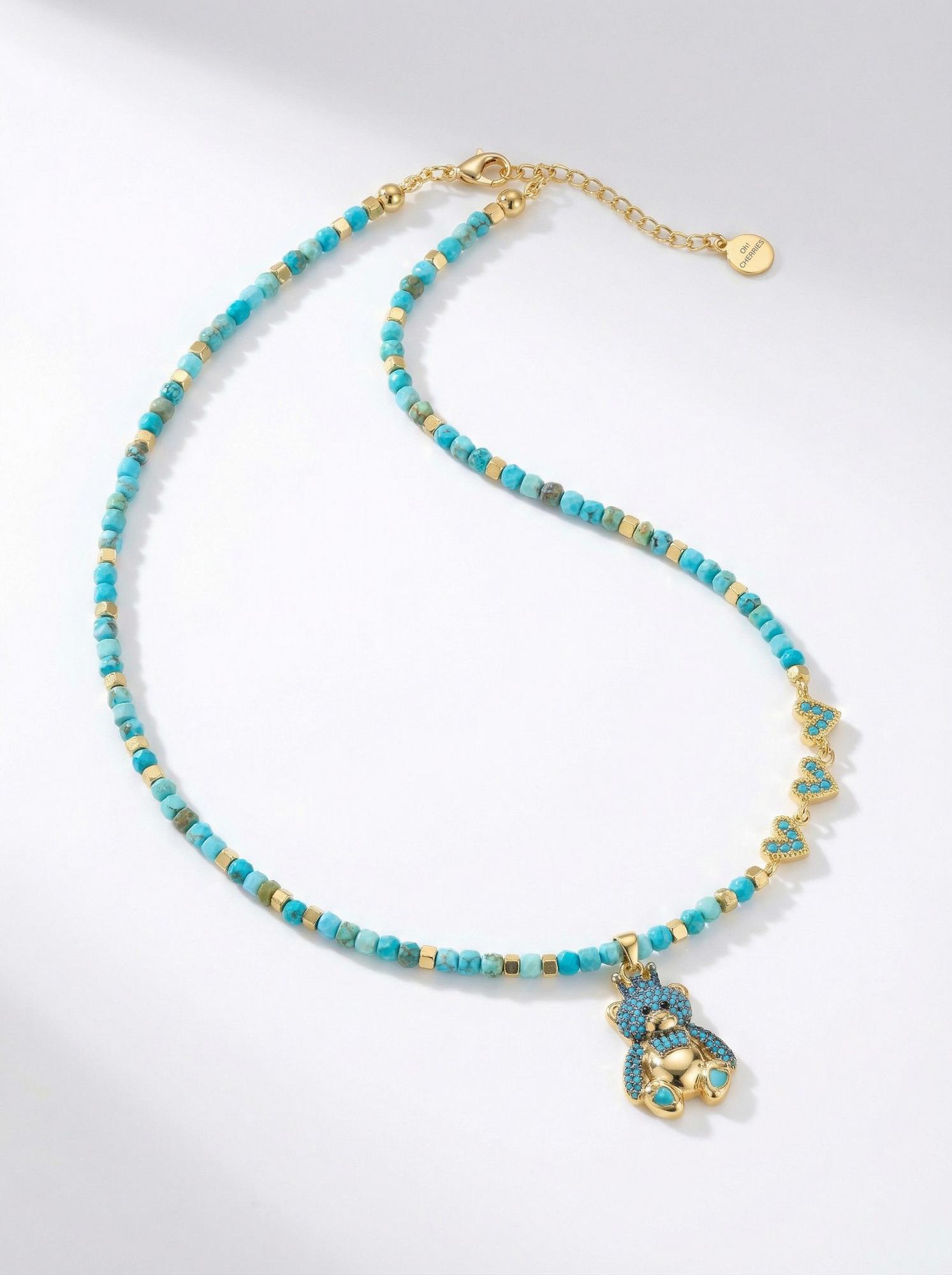 Колье light blue bear