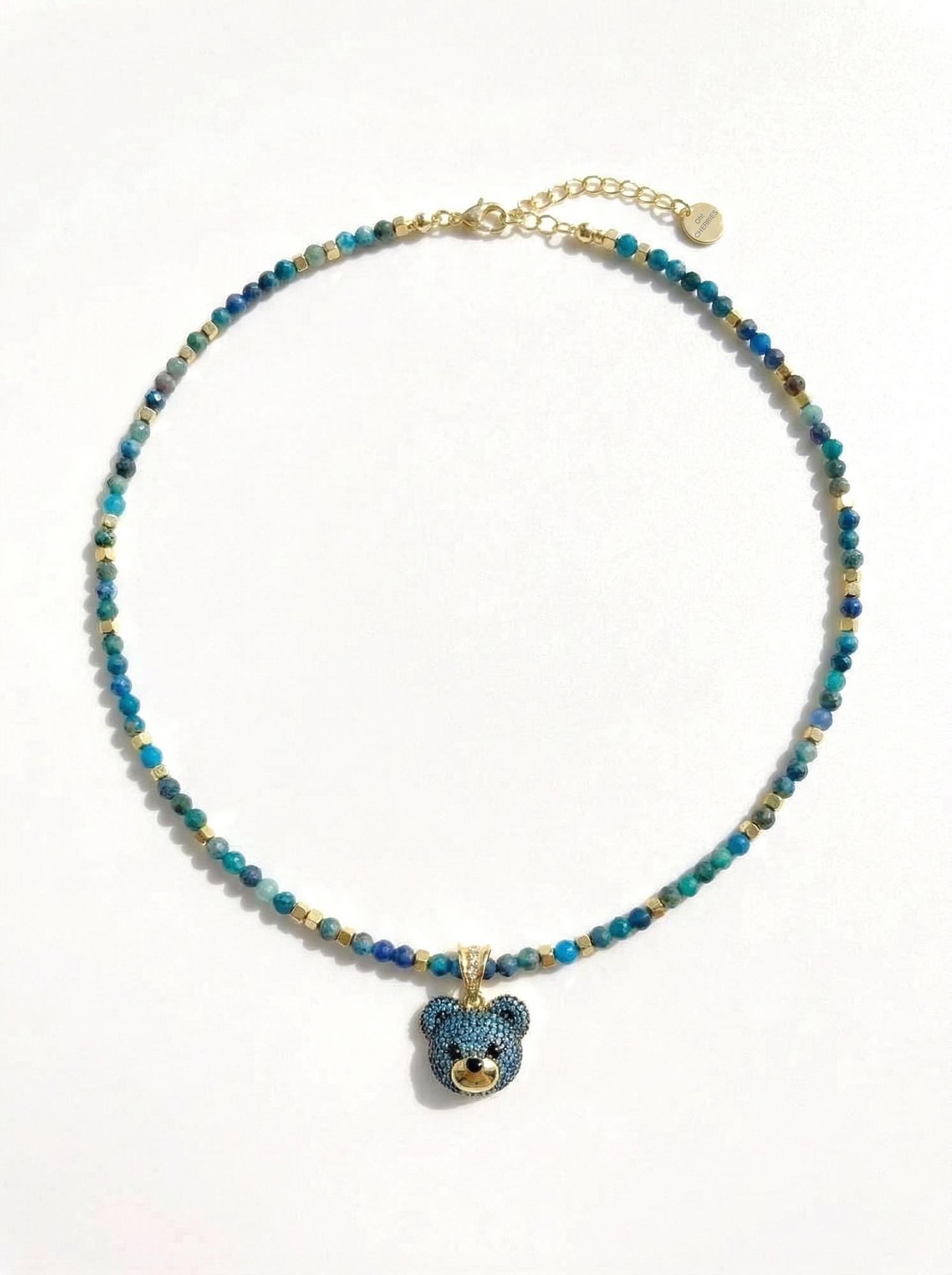 Колье light blue small bear