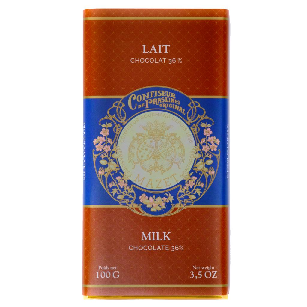 Плитка молочного шоколада Mazet, 100 г