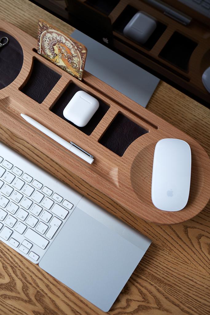 Настольный деревянный органайзер из бука