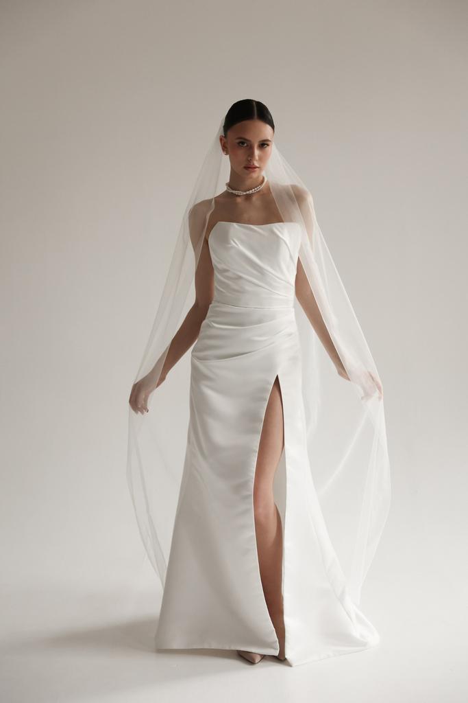 Свадебная фата однослойная длинная 150*200 в СПб