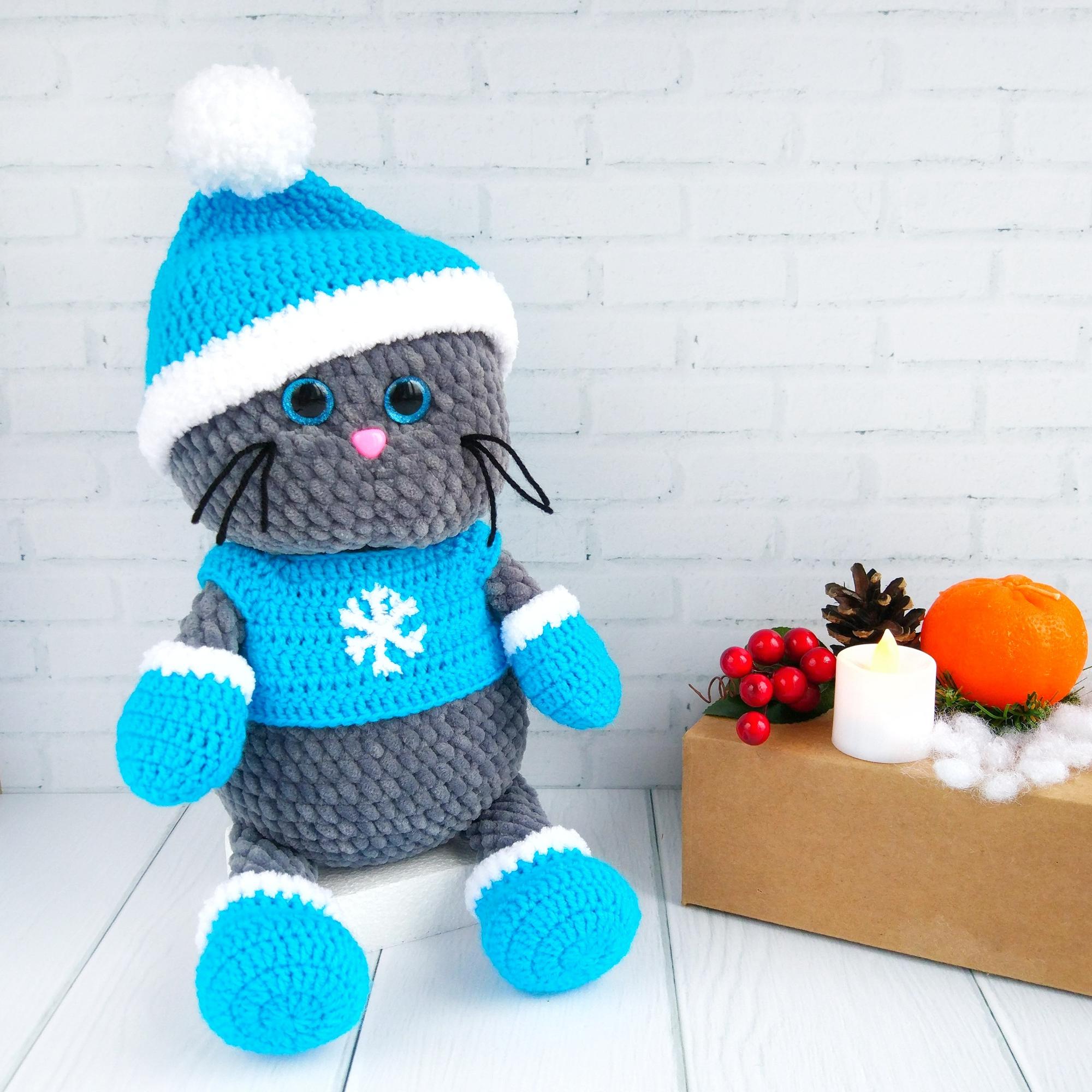 Мастер-класс "Плюшевый котик в Новогоднем костюме"