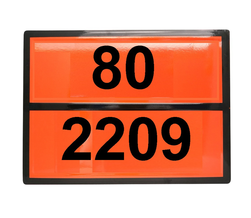 Табличка рельефная Опасный груз 2209-80 (формальдегида раствор)