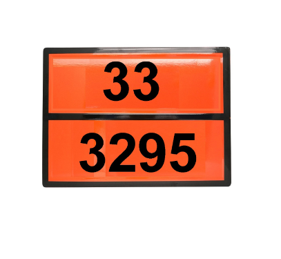 Табличка рельефная Опасный груз 3295-33 (углеводород жидкий)