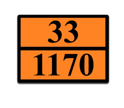 Табличка рельеф. "Опасный груз" 1170-33 (спирт эт)
