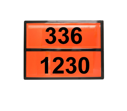 Табличка рельефная Опасный груз 1230-336 (метанол)