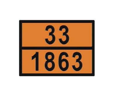 Табличка рельефная Опасный груз 1863-33 (топливо авиационное для турбинных двигателей)