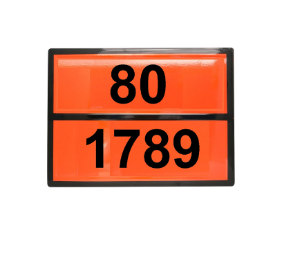 Табличка рельефная "Опасный груз" 80-1789 (соляная кислота) 300х400 мм