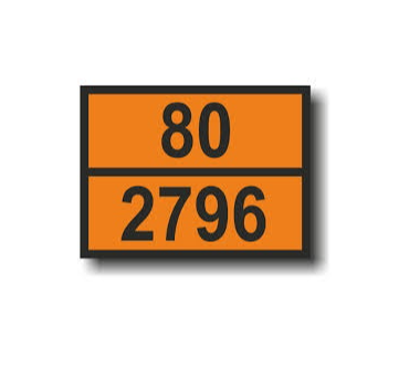 Табличка рельефная Опасный груз 2796-80 (электролит сернокислый)