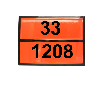 Табличка рельефная Опасный груз 1208-33 (гексаны)