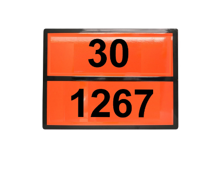 Табличка рельефная Опасный груз 1267-30 (нефть сырая)