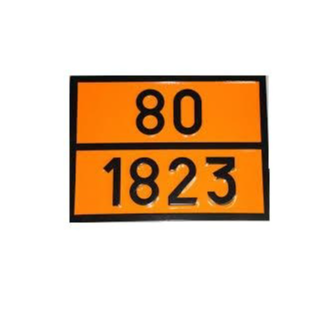 Табличка рельефная Опасный груз 1823-80 (натр едкий)