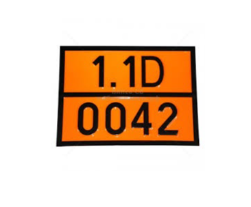 Табличка рельефная "Опасный груз" 0042-1.1D  детонат