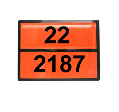 Табличка рельефная Опасный груз 2187-22 (диоксид углерода)