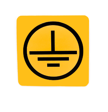 Знак Заземлено 100х100 мм на бензовоз