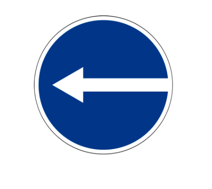 Знак Направление движения d 250 мм светоотражающий