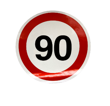 Знак Ограничение скорости ''90'' d 250 мм светоотражающий