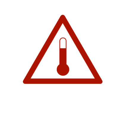 Знак бензовоз 250х250 перевозка при повышенной температуре