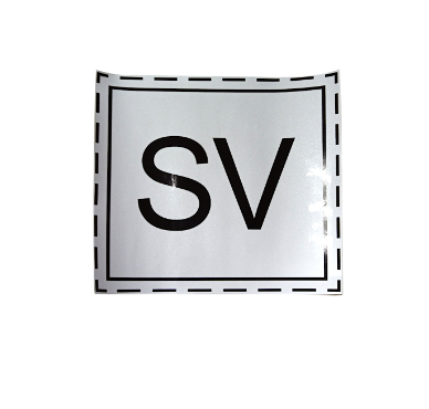 Знак бензовоз 250х250 "SV"