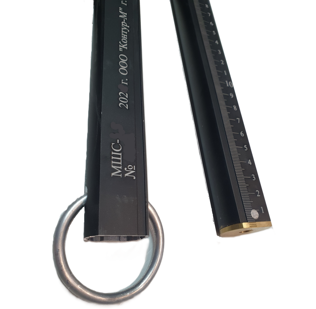 Метрошток МШС-3,5 полукруглый профиль анодированный 2 звена