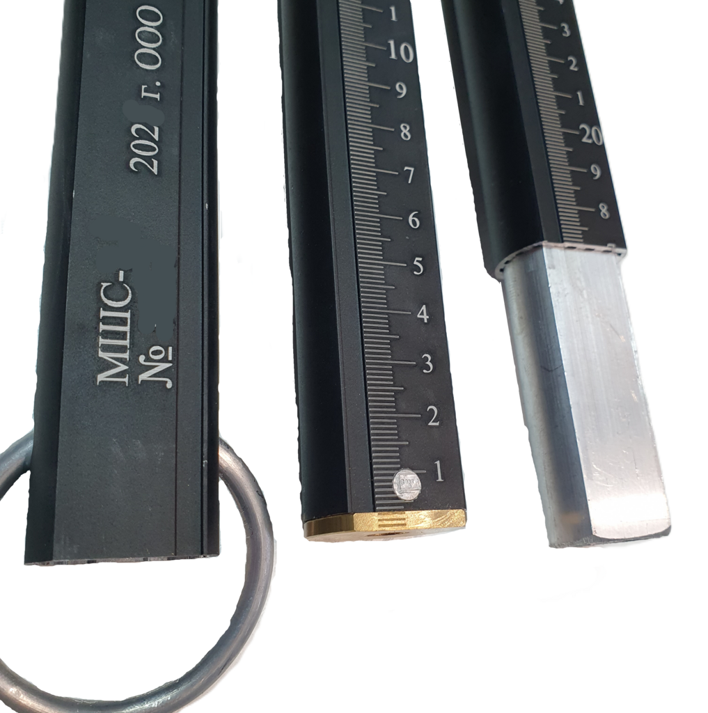 Метрошток МШС-3,5 полукруглый профиль анодированный 3 звена