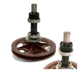 Комплект № 6 (шкив, вал, 2 подшипника, 2 сальника)