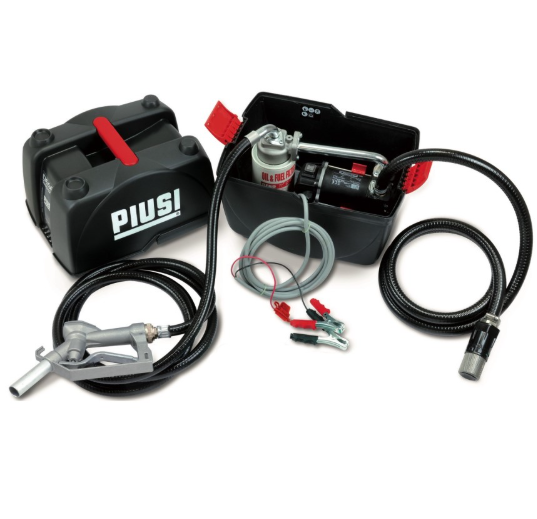 Piusibox 12V PRO - Мобильный комплект для перекачки ДТ в ящике (мех. пист., фильтр), 43 л/мин