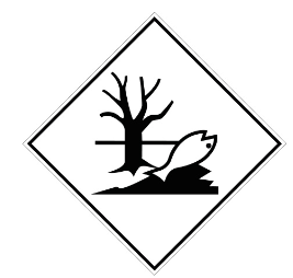 Знак бензовоз 300х300 Опасно для окружающей среды светоотражающий (рыба)