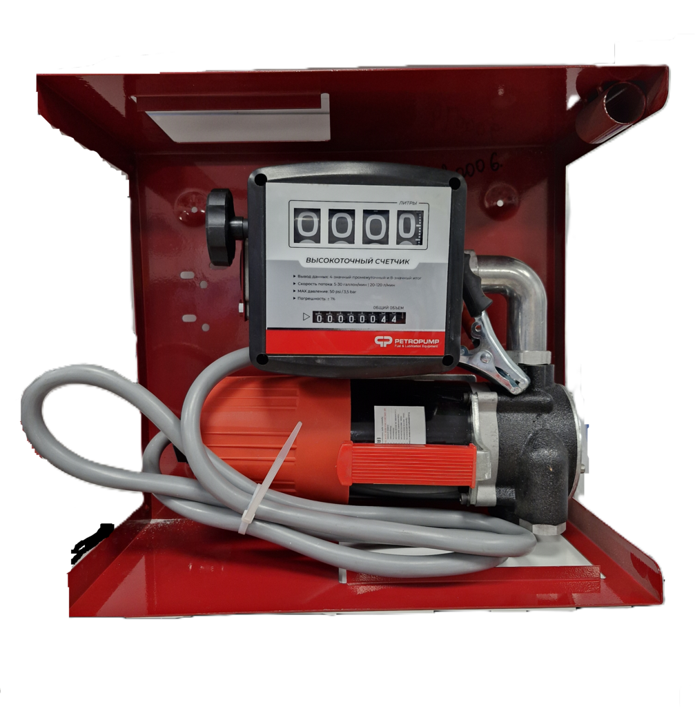 Перекачивающая станция DCFD 80 для ДТ, керосина 12В(механический счетчик, механический пистолет) 80 л/мин