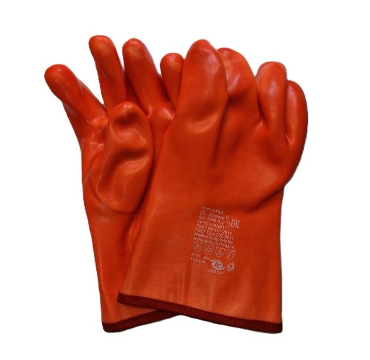 Перчатки ПВХ утепленные (арт 6000-S) полнообливные