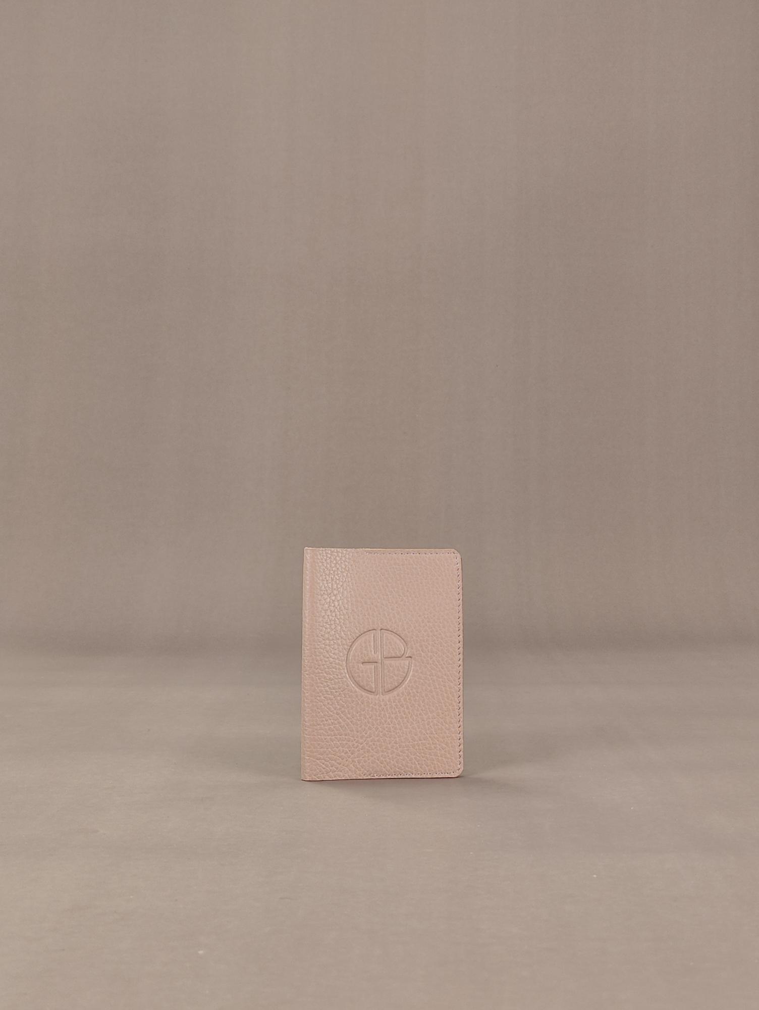 Обложка для паспорта капучино с розовинкой