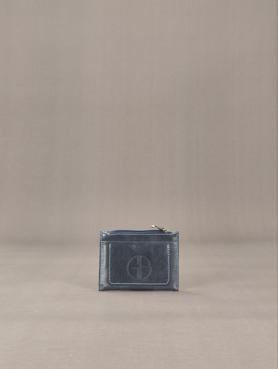 Кошелек "5в1" т-синий с голубой строчкой