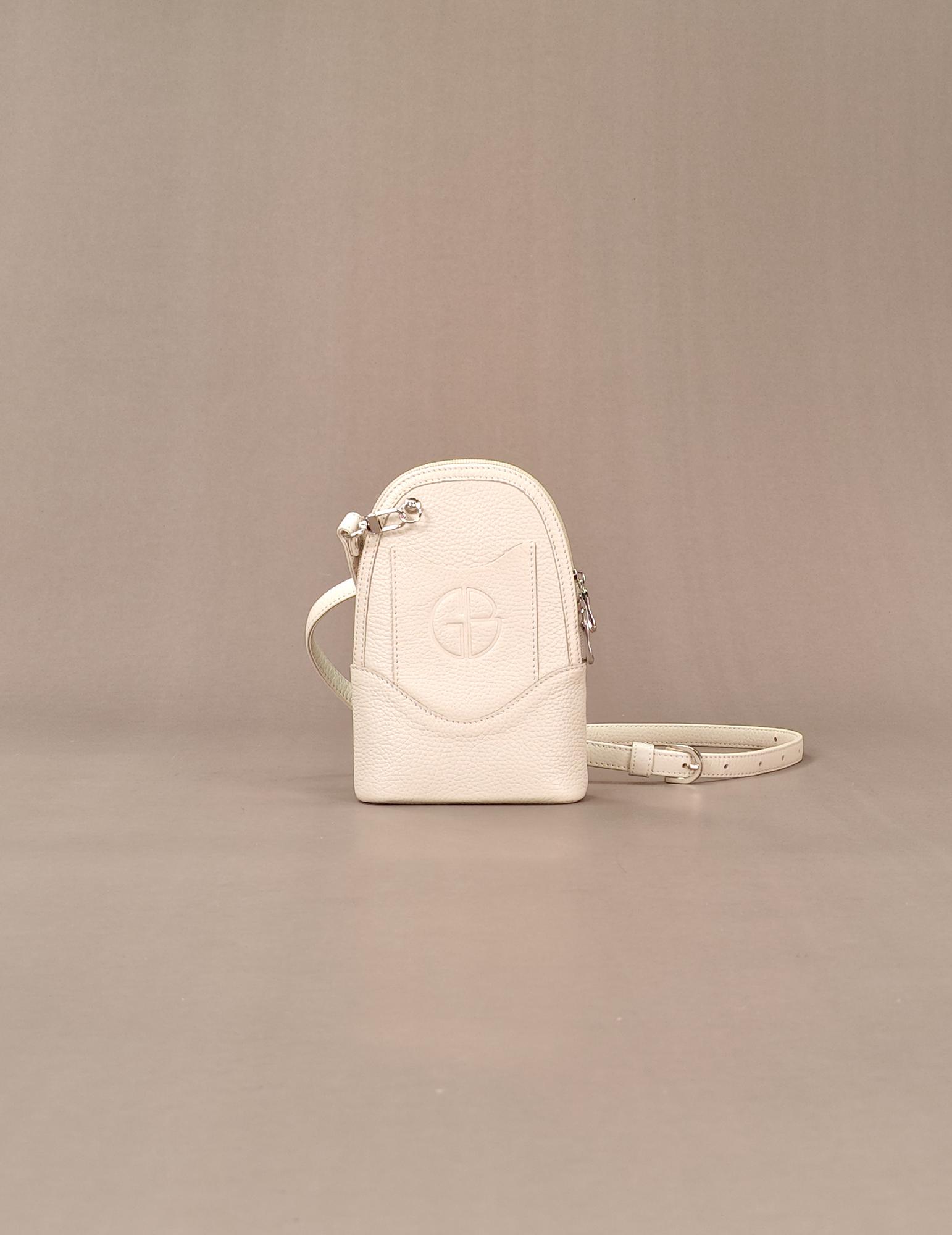 Сумка для телефона "Star" молоко+питон