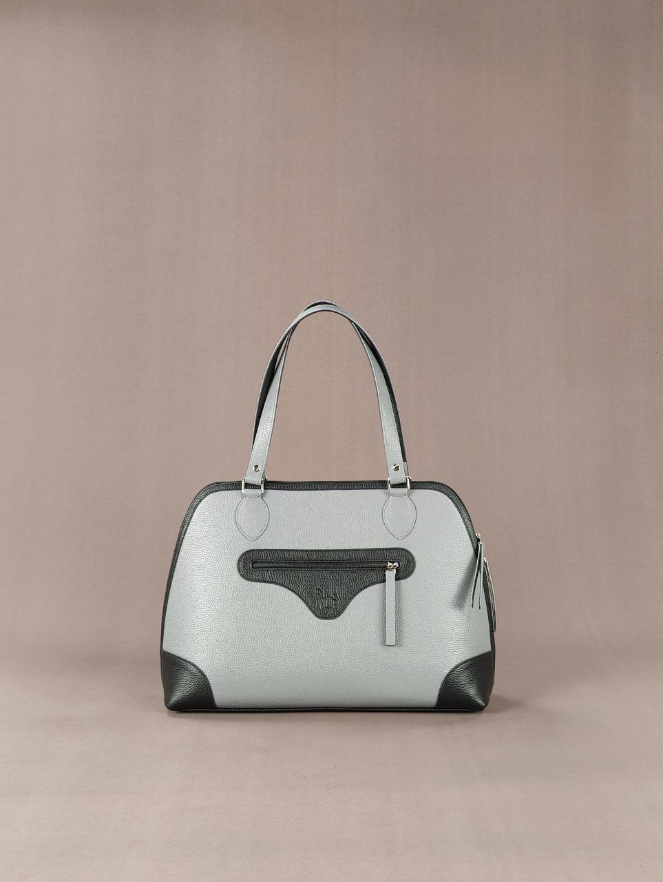 Сумка "Lady" серая с черным