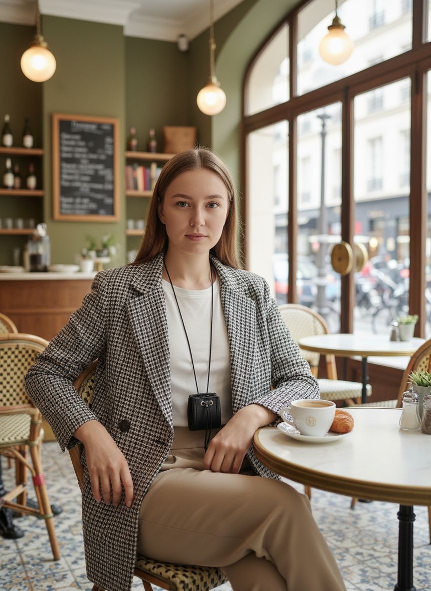 Сумочка на шею для наушников черная