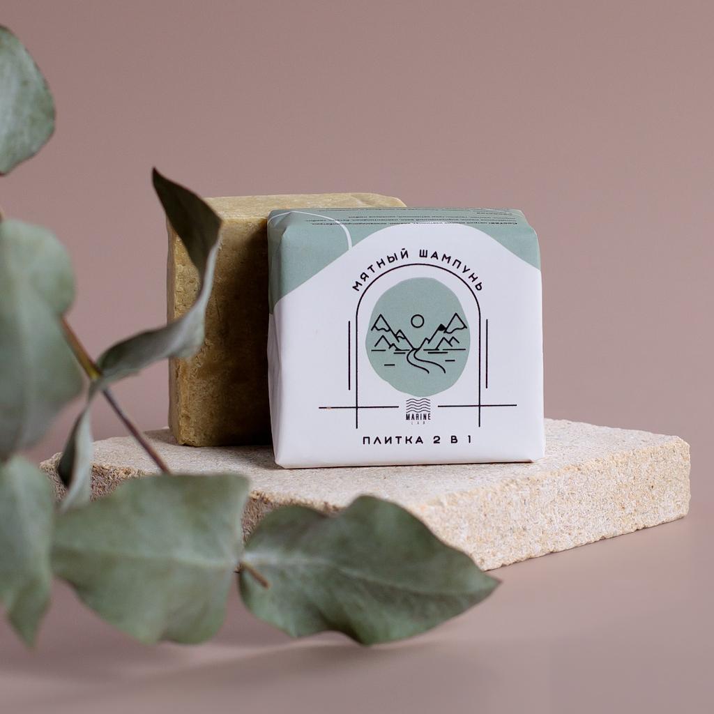 ТВЕРДЫЙ ШАМПУНЬ С МЕНТОЛОМ